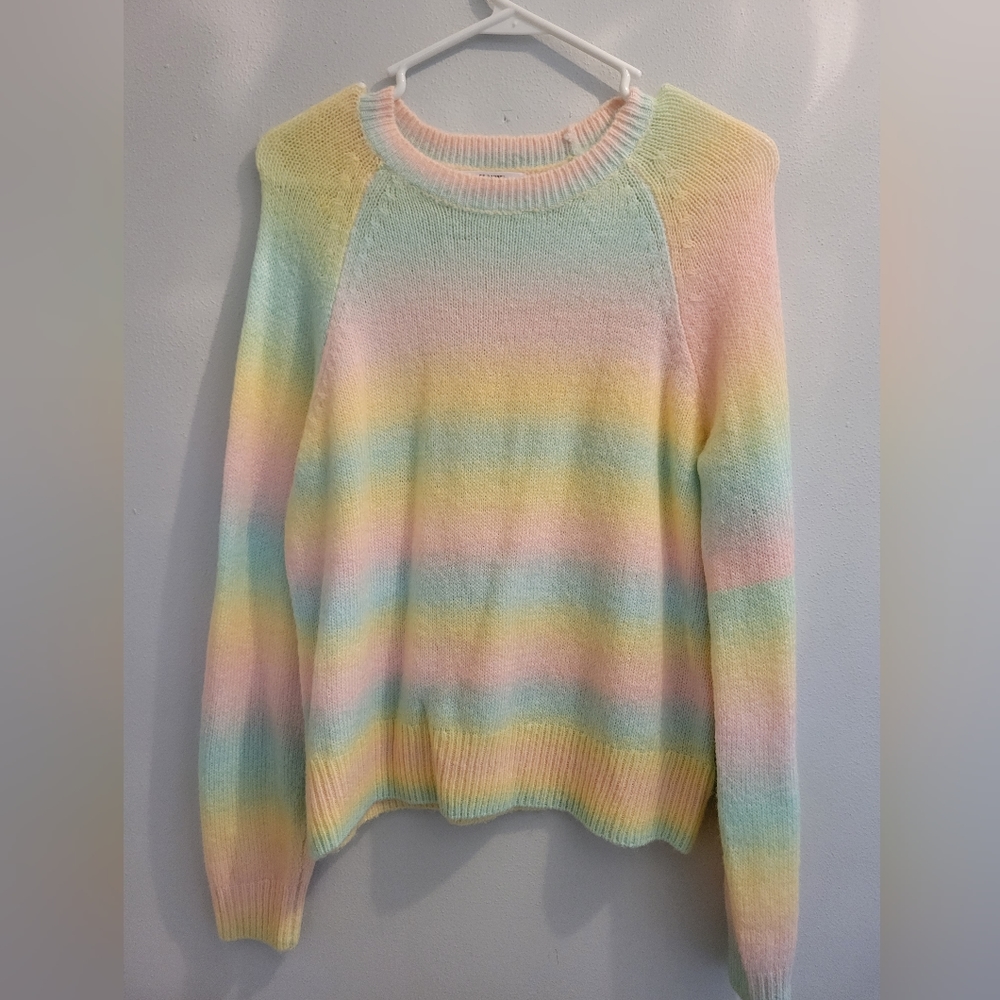 Womens Pastel Rainbow Sweater